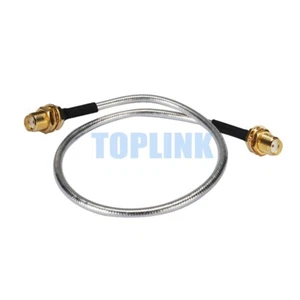 SMA Female to SMA Female Jack Bulkhead Semi-Flexible 0.141" Cable RG402 15cm - Picture 1 of 3