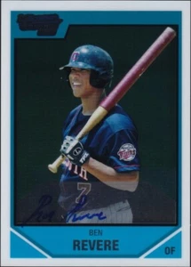 2007 Bowman Draft Chrome #BDPP125 - Ben Revere Rookie Auto - Picture 1 of 2