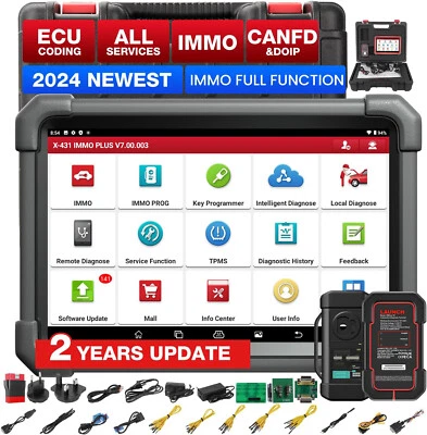 2025 LAUNCH X431 IMMO Plus Key Programming OBD2 Diagnostic Tool ECU Coding - Image 1 of 4