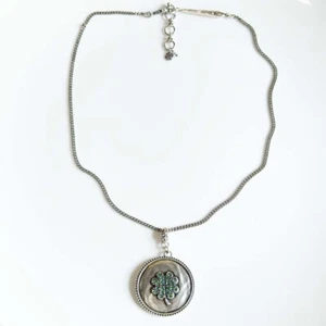 22" Lucky Brand Round Reversed Pendant Necklace Gift Vintage Women Party Jewelry - Picture 1 of 5