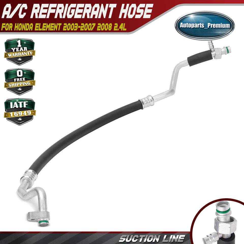 Línea de succión de manguera de aire acondicionado para compresor a evaporador de 2,4 L Honda Element 2003-2008 Foto 1 de 4