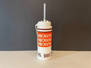 1994 NFL Cleveland Browns Plastic Thermos with Lid, Straw and Removable Cup - Picture 1 of 11