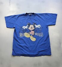 Vintage 1990s Mickey Mouse Walt Disney World Blue T-shirt Cotton M