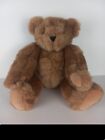 The Vermont Teddy Bear Company Vintage Brown Jointed 16” Plush Bear Made In USA