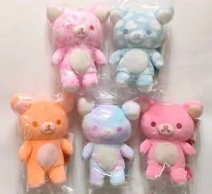 Rilakkuma 20 colors Plush 2023 20th rainbow cloud Spring set of 5 - Picture 1 of 2
