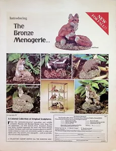 VINTAGE 1970s Print Ad ~ The Hamilton Mint ~ The Bronze Menagerie... - Picture 1 of 1