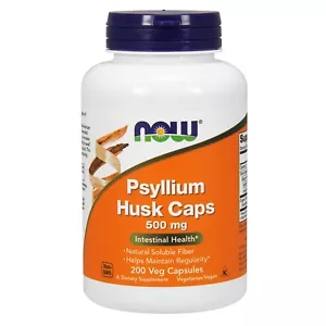 NOW Foods Psyllium Husk, 500 mg, 200 Capsules - Picture 1 of 3