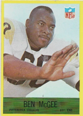 1967 Philadelphia Football #154 Ben McGee Pittsburgh Steelers - Image 1 of 2