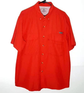 Mens XL Vented Red Button Shirt | Fishing Casual Outdoors by GH Bass - Picture 1 of 11