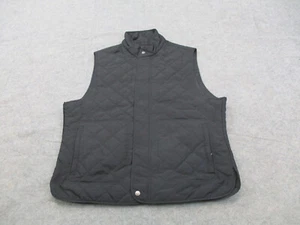 Banana Republic Vest Womens Large Black Full Zip Quilted Jacket Ladies Casual - Picture 1 of 8