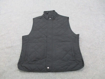 Chaleco Banana Republic Mujer Grande Negro Cremallera Completa Acolchado Chaqueta Damas Informal Foto 1 de 4