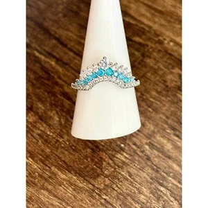 Bomb Party RBP7724 Classic + Timeless Style LC Aqua Blue Ice Crystal Size 10 - Picture 1 of 5