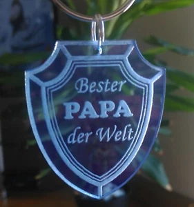 BESTER PAPA DER WELT-VATERTAG GESCHENK SCHLÜSSELANHÄNGER ACRYLGLAS GEBURTSTAG*- - Bild 1 von 2