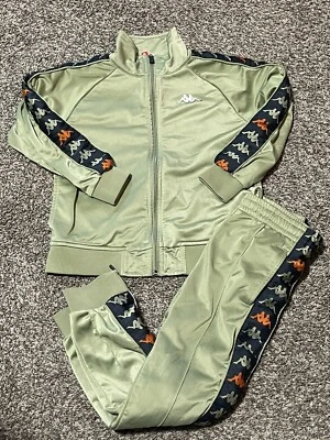 Kappa Track Jacket and Pants Youth Tape Kala Stripes Green Youth Medium - Image 1 of 4