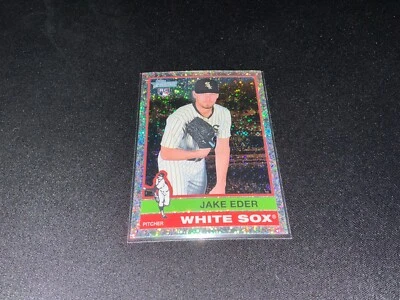 2025 Topps Heritage - #95 Jake Eder RC Silver Sparkle whitesox - Image 1 of 2