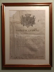 DECRETO NOTIFICAZIONE SUA ALTEZZA IMPERIALE 1815 Granducato di Toscana Firenze - Foto 1 di 7