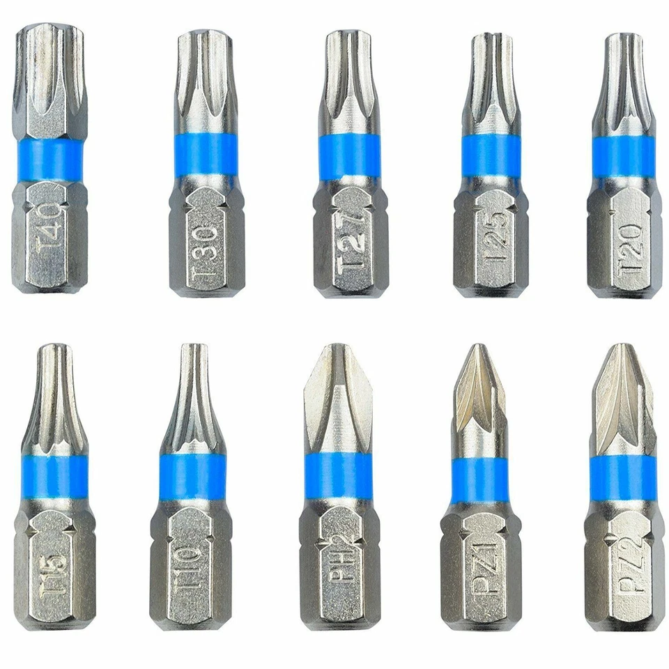 20 TORX Bits S2 T10 T15 T20 T25 T27 T30 T40 PH2 PZ1 PZ2 Schraubendreher Bit-Satz - Bild 1 von 1
