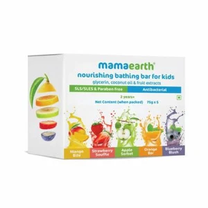 Mamaearth Sapone da Bagno Nutriente a Base di Frutta per Bambini Confezione da 5 Saponi - Foto 1 di 8