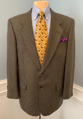 Jones New York Blazer мужской 42R шелк шерсти Tweed гончая куртка спортивное пальто - Изображение 1 из 4