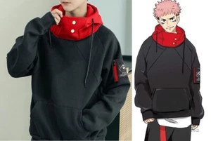 Jujutsu Kaisen Itadori Yuji Cosplay Men Sweatshirt Outerwear Hoodie Loose Casual - Picture 1 of 6