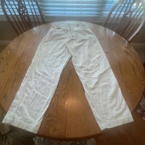 Paco Sport International Vintage 80’s Off White Linen Ultra High Waist Pants 30 - Picture 1 of 11
