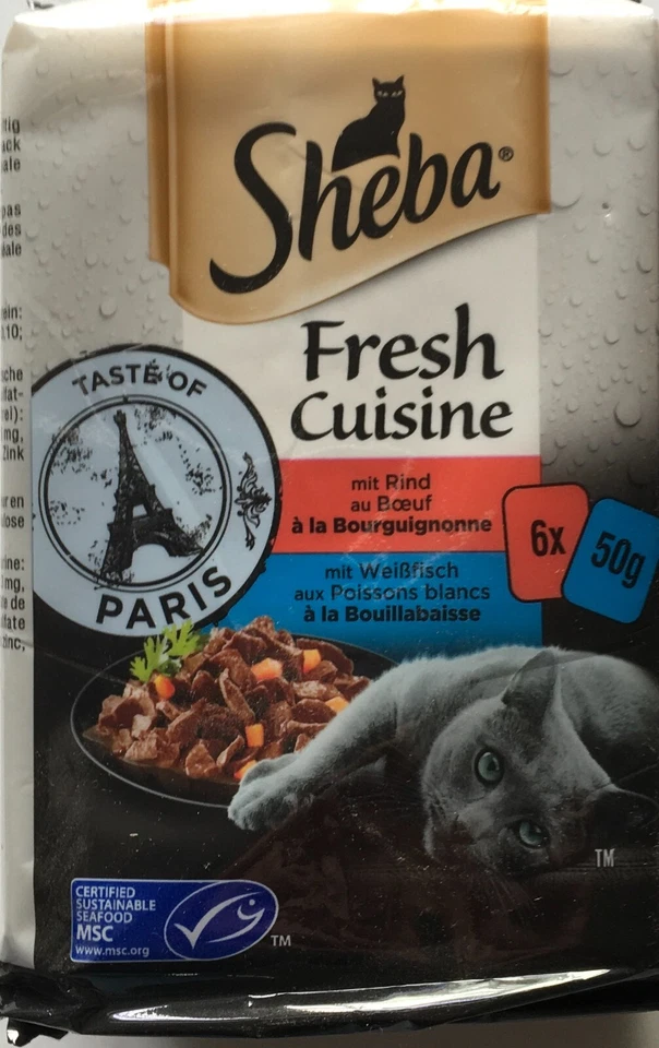 Sheba Fresh Cuisine Taste of Paris mit Rind (6x 50g) 300 g Packung 6er Pack - Bild 1 von 4