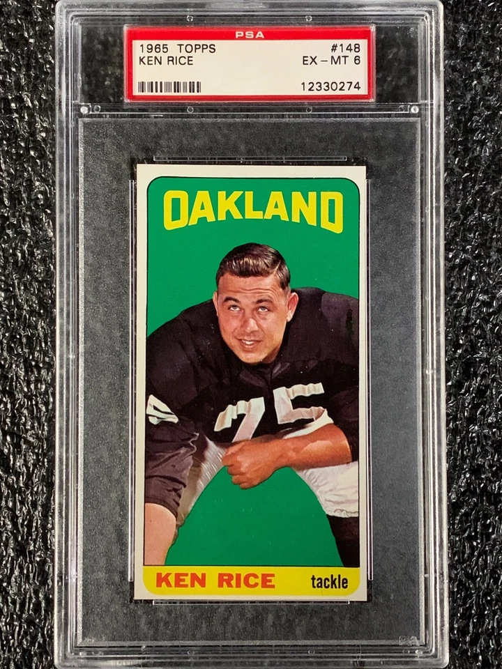 1965 Topps Football #148 Ken Rice PSA 6 - Image 1 of 2