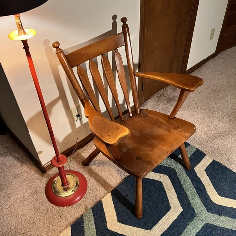 Vintage PADDLE CHAIR, Herman DeVries designed by Cushman Colonial Creations 5-82 Cover