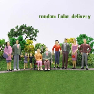 14PCS 1:25 Model Trains Miniature Painted Figures G Scale People Standing Seated - Picture 1 of 15