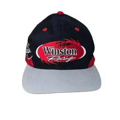 Gorra de colección NASCAR Winston Cup Series Snapback roja negra logotipo deletreado nueva con etiquetas Foto 1 de 4