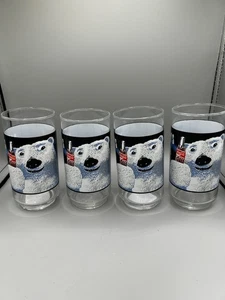 Set 4 bicchieri in vetro vintage Coca Cola Orso Polare Attitude '97 - Foto 1 di 7