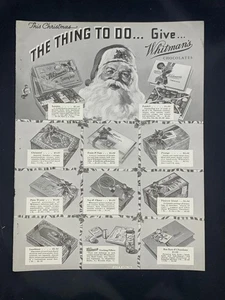 Anuncio de revista* - 1935 - Whitman's Chocolates - Navidad - Santa Claus - Imagen 1 de 1
