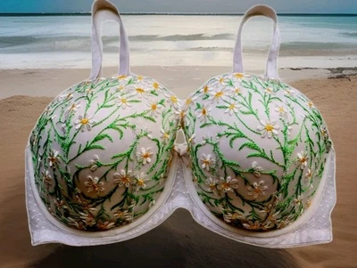 Sujetador Victoria’s Secret Dream Angels Floral Bordado 36DDD Margarita  Foto 1 de 4