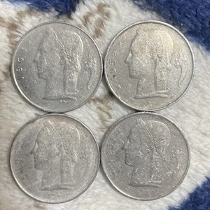 Set of 4 Belgian 1 Franc coins, 1952, 1951, 1963 - Picture 1 of 24