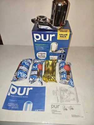PUR Advanced Mineral FM-3700B Chrome Faucet Mount Filtration with 4 Filters New - Image 1 of 4