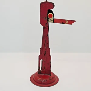 Vintage Marx O Gauge Railroad Signal – Red Tin Semaphore - Picture 1 of 8