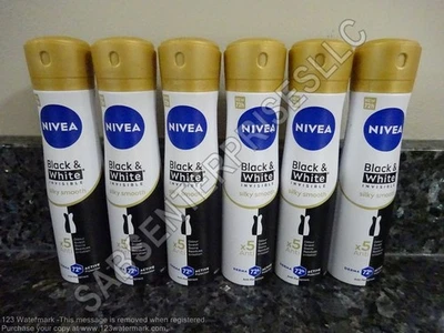 6 Nivea BLACK & WHITE Invisible 72 hour Silky Smooth Antiperspirant Spray 150ml - Image 1 of 4
