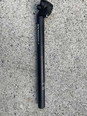 Tija de sillín de aleación negra Promax 27,2 mm x 350 mm perno único Foto 1 de 3