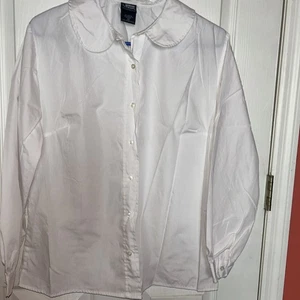 French Toast Mädchen Langarmshirt mit Knopfleiste Größe 42 Übergröße weiß - Bild 1 von 2