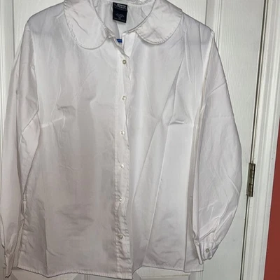 Camisa manga larga con botones/abajo French Toast para niñas talla 42 Plus blanca Foto 1 de 2