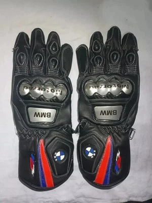 Guantes de cuero para motociclista BMW motocicletas carreras montar turismo equipo de protección CE Foto 1 de 2