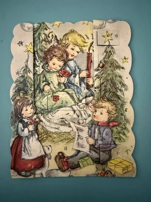MUY RARO De colección. Calendario de Adviento Niños Villancicos Alemania Occidental Navidad Foto 1 de 4