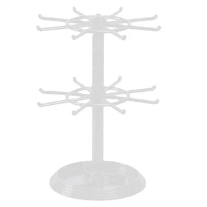 Arbeitsplatte Acryl drehbar Schlüsselanhänger Gestell verstellbar 2 Reifen Spinner Display8727 - Bild 1 von 6