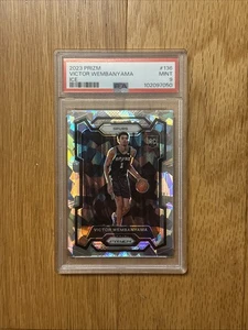 2023-24 Panini Prizm Victor Wembanyama Silver Ice Rookie RC #136 PSA 9 Spurs  - Bild 1 von 2