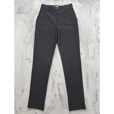 Pantalones de Pierna Cónica Vintage Años 90 Ann Taylor Acanalados Cintura Alta Talla 10 Negros Elastizados Foto 1 de 4