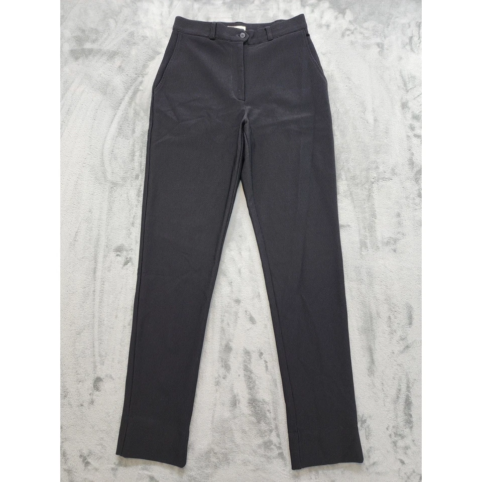 Винтажный 90-х Ann Taylor ребристый высокая талия сужающийся ноги брюки размер 10 черный эластичной - Изображение 1 из 4