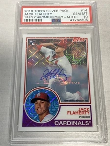 Jack Flaherty 2018 Topps Chrome Silver Pack 1983 35th Anniv. Auto /199 PSA 10 - Bild 1 von 3