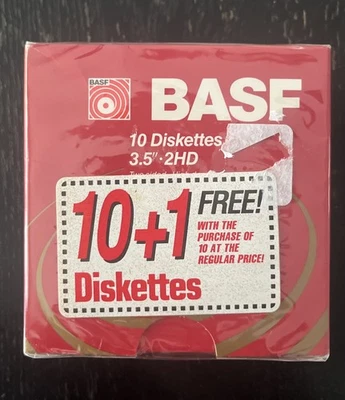 BASF Floppy Disks - 2HD High-Density 3.5"  - SEALED! - Image 1 of 4