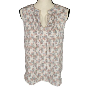 Collective Concepts ärmelloses geblümtes Bluse mit V-Ausschnitt, elfenbein/mehrfarbig, XS - Bild 1 von 12
