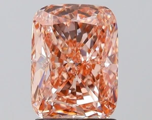 Cushion 2.02ct Fancy Intense Brownish Pink VS1 CVD Loose Lab Grown Diamond - Picture 1 of 3